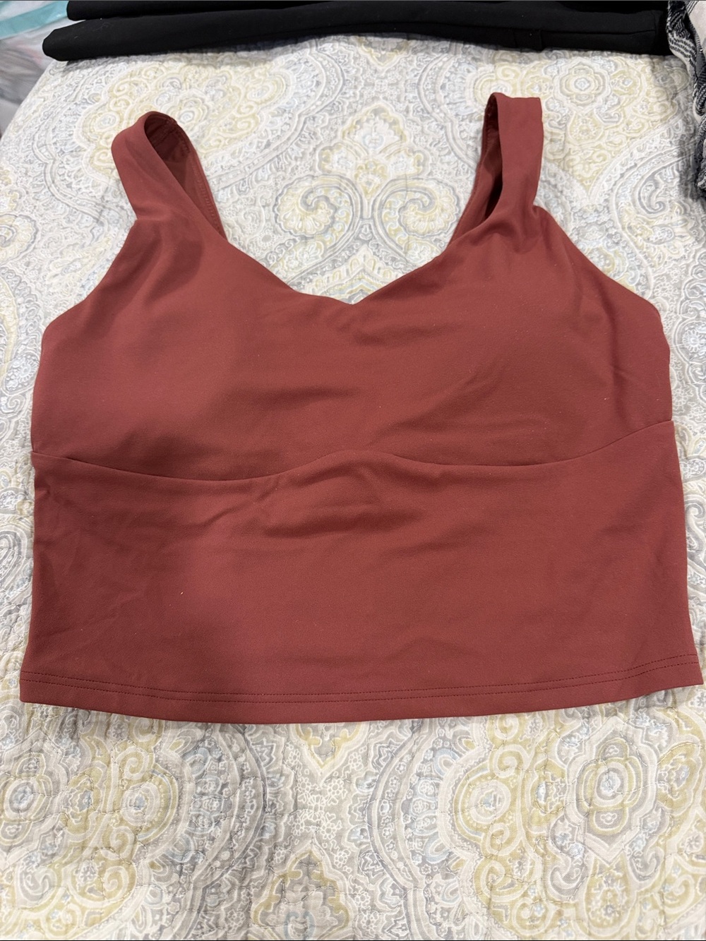 Old Navy Brick Red Longline Sports Bralette